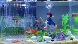 Tank SetUp! DIY Simple Cartoon Style Aquascape Fish Tank - How To Make Aquarium Decoration Ideas