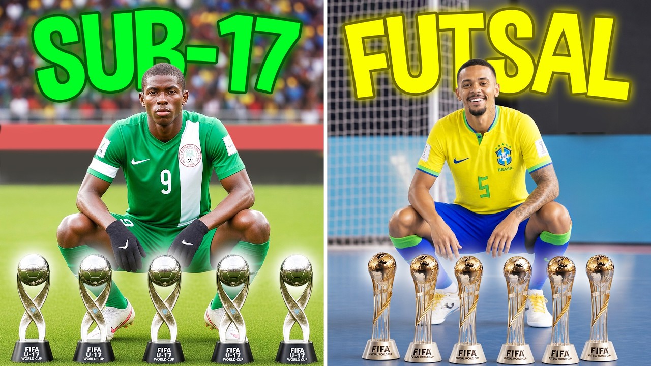 O MAIOR Campeão de CADA Copa do Mundo (Futsal, Sub-20, Sub-17, etc...)
