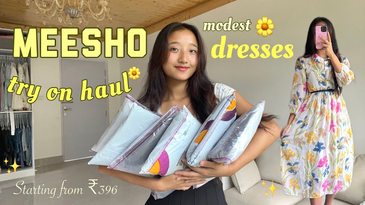 Modest dresses from Meesho try on haul🌼