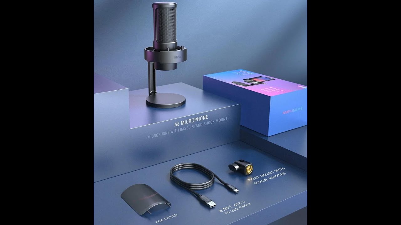 UNBOXING? MICROFONE FIFINE AMPLIGAME A8 TESTE E CONFIGURAÇÃO. - YouTube