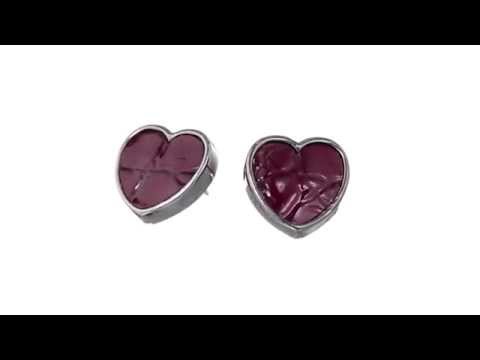 GUESS Faux Python Heart Stud and Triangle Duo Earring SKU:8468712