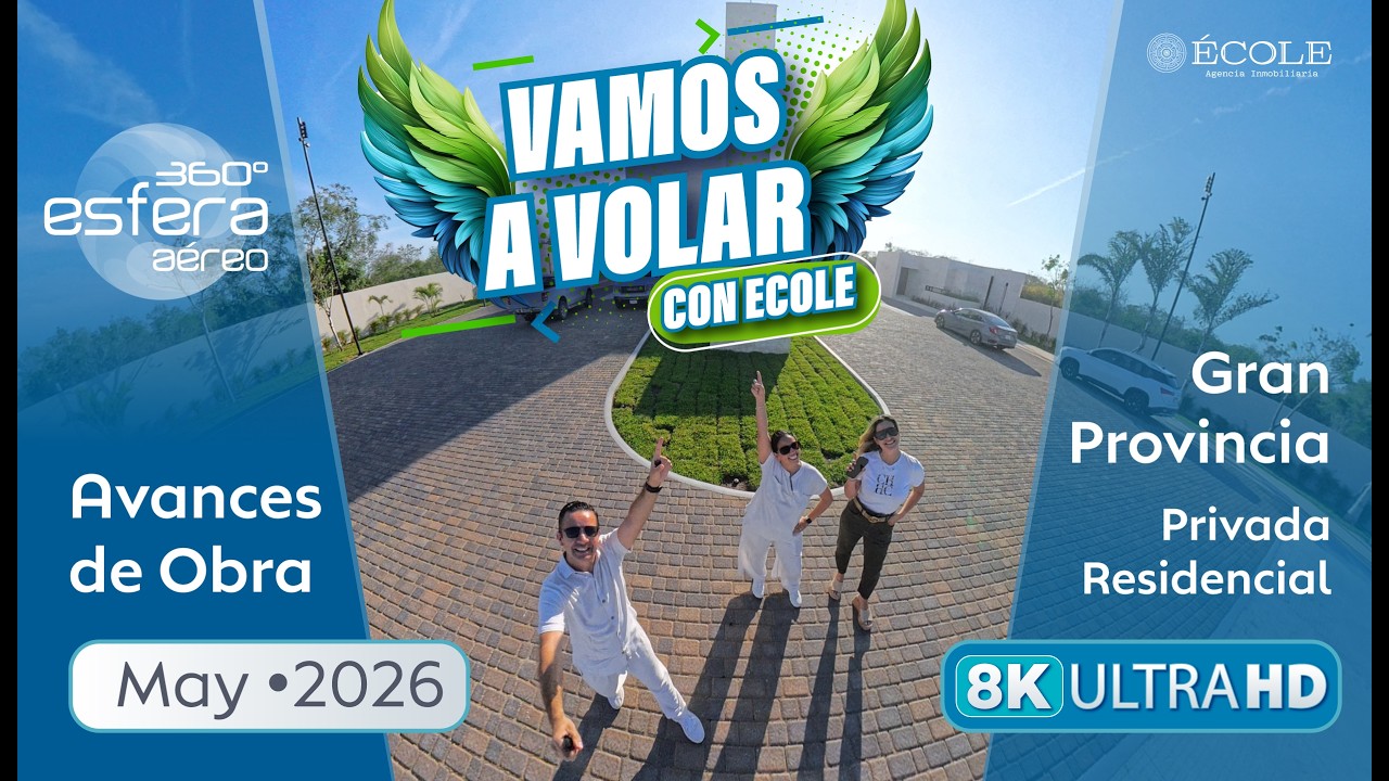 🚁 VAMOS A VOLAR 🚁 Gran Provincia Residencial Mérida ⛳ Campo de Golf y Avances 2026 🌆 360° 8K 🔥