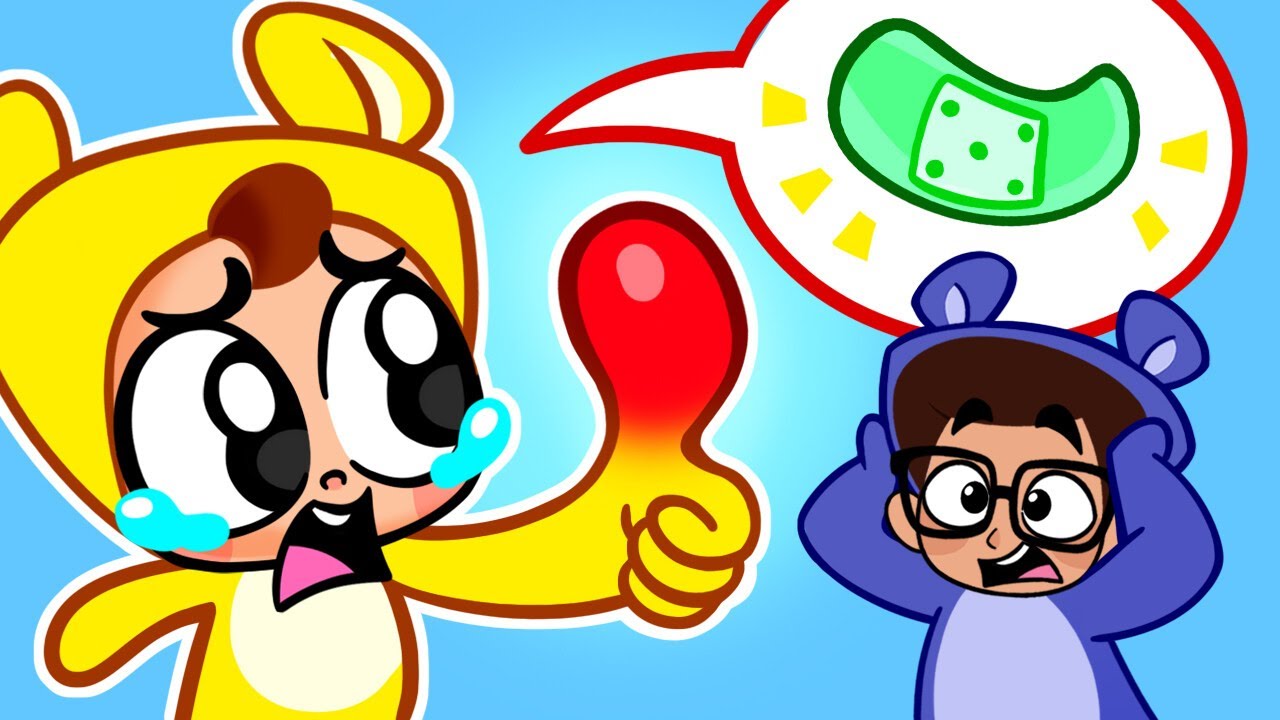 I Need a Bandage for My Boo Boo 🤕🩹 SUBSCRIBE for Funny Kids Songs And Nursery Rhymes♥️