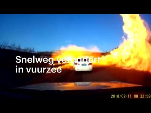 Bizarre beelden: snelweg