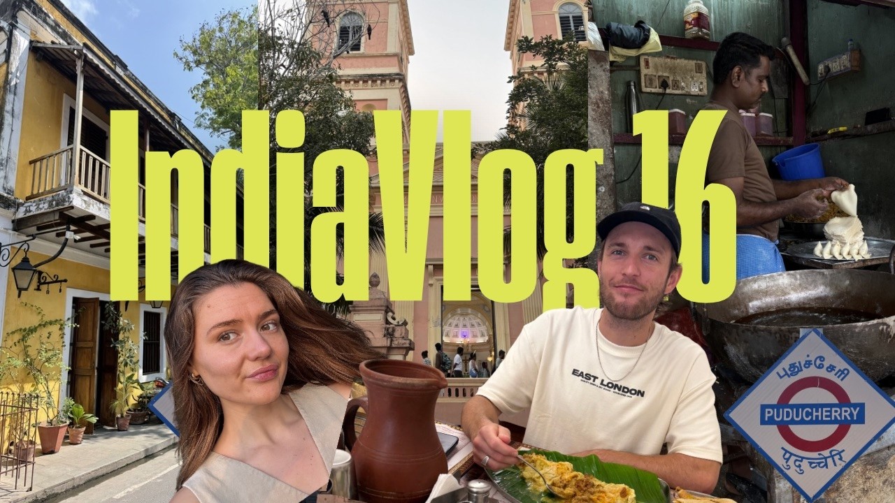 Eating Our Way Through the Streets of Pondicherry (Puducherry) 🇮🇳 | Indian Street Food & Local Train