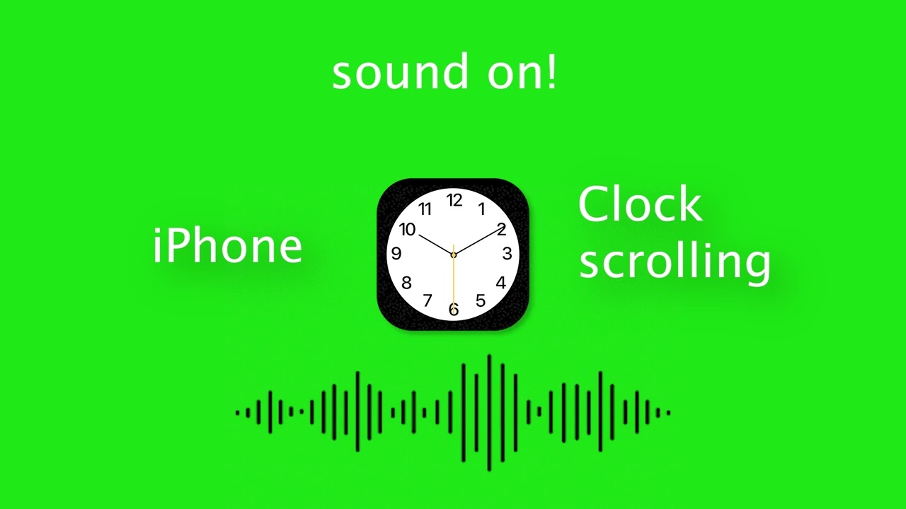 iPhone scroll clock sound effect