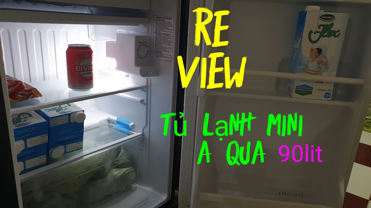ReView tủ lạnh mini aqua 90 lít. - youtube