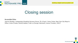TSP 2020: Accessible smart cities