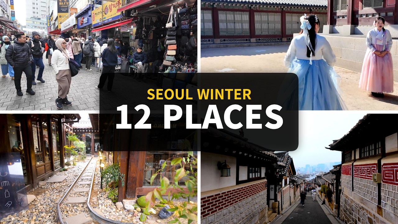 8 Hours in Seoul: 12 Places to Visit in Winter KOREA(ASMR Walking Tour)