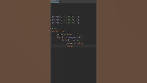How to generate infinite prime numbers in Python   python Shorts