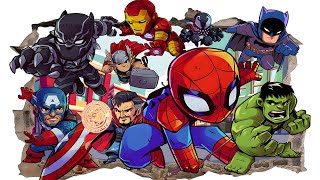 Spidey and Friends Wall Stickers Superhero Room Decor for Boys - Avengers Wall Decals