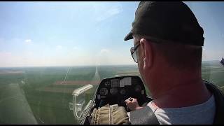 Winch launch &quot;Puchatek&quot; glider at  Veliki Radinci /Sremska Mitrovica/