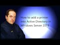 How to add a printer into Active Directory in Windows Server 2019