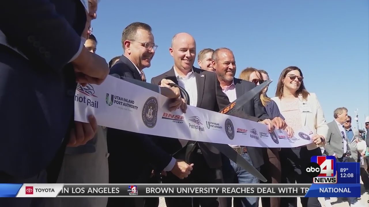 BNSF Railway, Patriot Rail, UIPA celebrate opening of SLC Intermodal Facility, Gov. Cox gives remark
