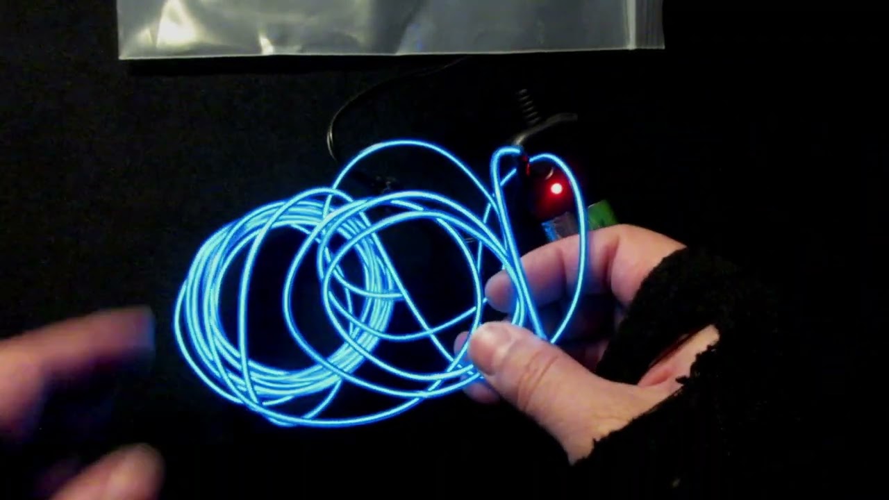 Neon Blue LED Wire Portable