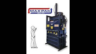 Used 15HP Max-Pak Vertical Hydraulic Baler Compactor MP60HD-15 | JM Industrial