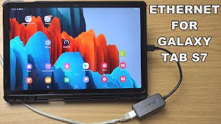 How To Connect A Wired Internet Cable To A Samsung Galaxy Tab S7 & Tab S7+  - USB C Ethernet Adapter - YouTube