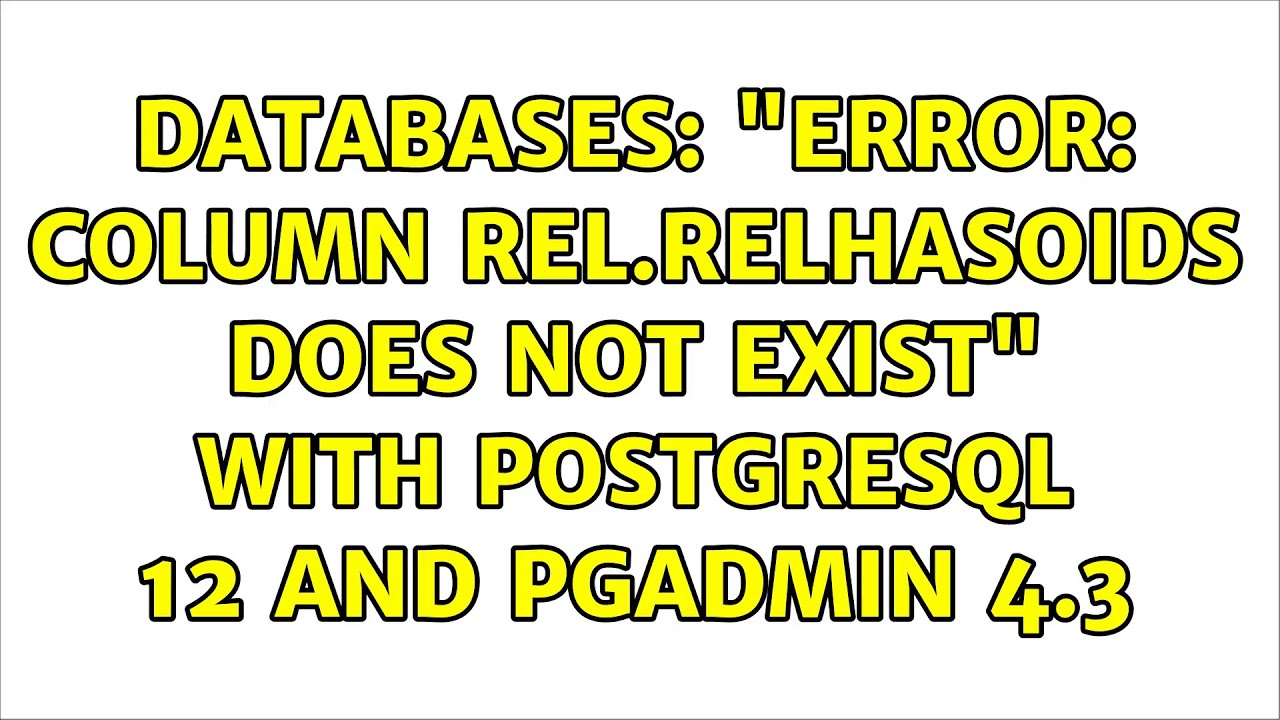 Databases: 