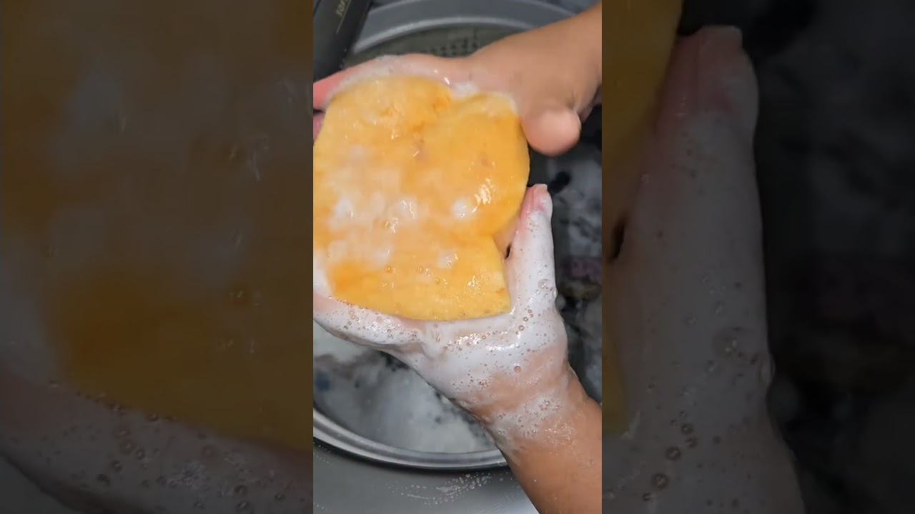 This smelled amazing #fyp #laundry #spongesqueezing #laundryoverload #asmr 