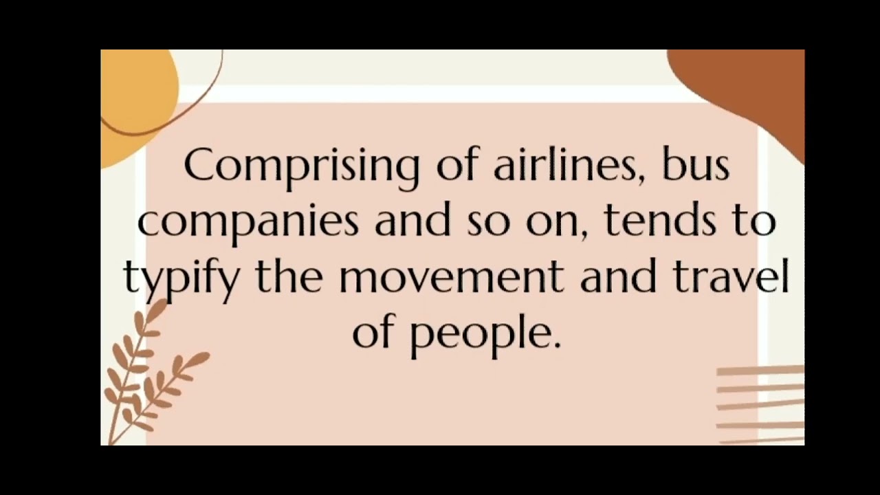 components of tourism