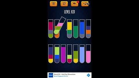 Water Sort Puzzle - Color Liquid Sorting Game Level 831 Solution