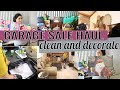 GARAGE SALE HAUL AND DECORATE WITH ME::CLEANING MOTIVATION FOR THE WEEKEND