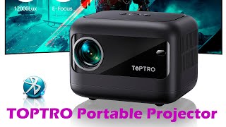 Toptro Portable Projector 1080P Full Hd Supported 9500L Wifi Bluetooth Projectors With Electricfocus