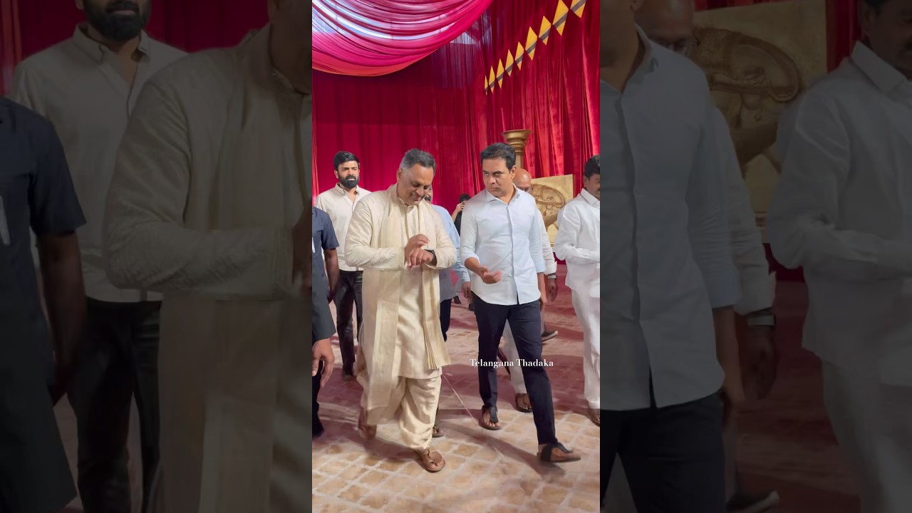 KCR Son KTR At Marriage in Hyderabad 