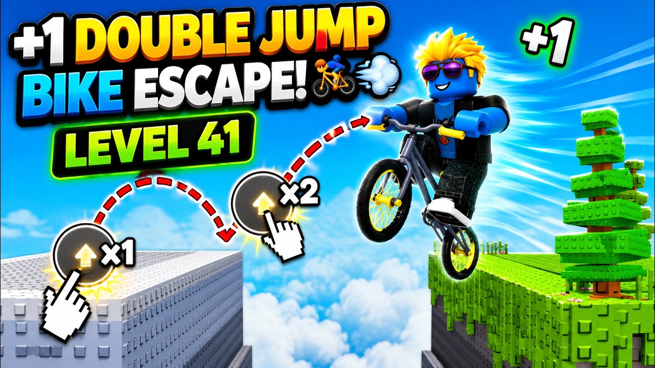 [W2] +1 Double Jump Bike Escape gameplay in 4K/60 YouTube thumbnail
