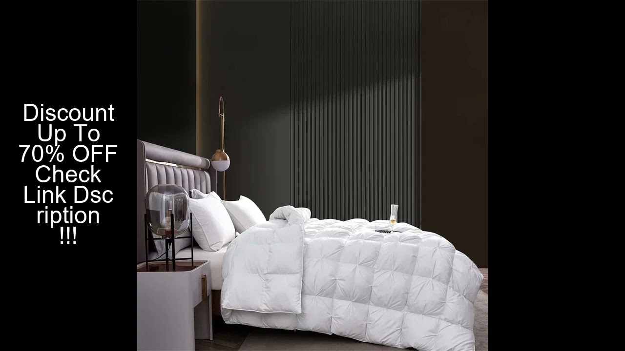 High Grade 100% White Goose Down Quilt Winter Warm Feather Duvet Queen King Cozy Lightweight 3D Brea