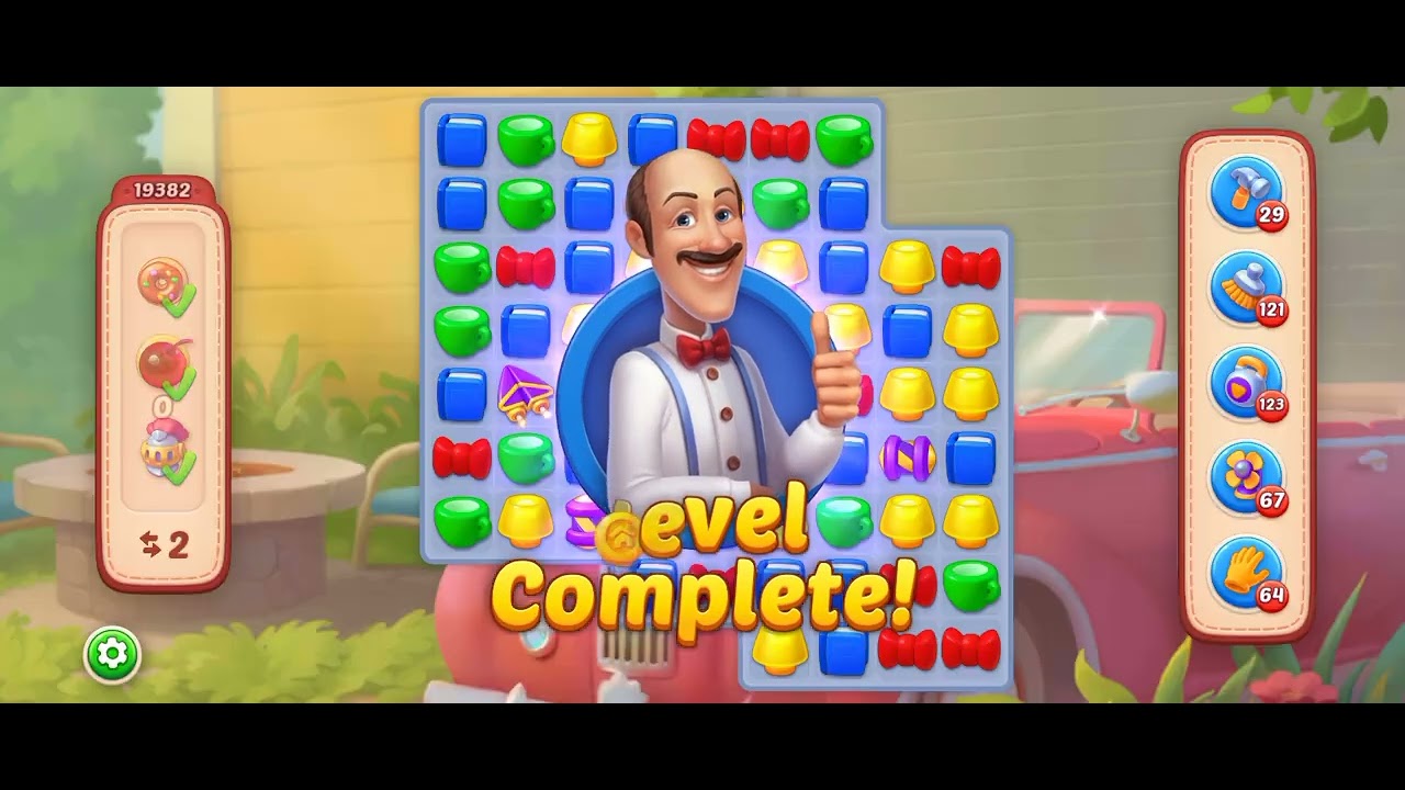 Level 19379 to Level 19388 of Homescapes superb playing 🎴