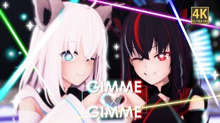 【MMD  ホロライブ 】白上フブキ x 黒上フブキ Gimme x Gimme / 4K 60FPS