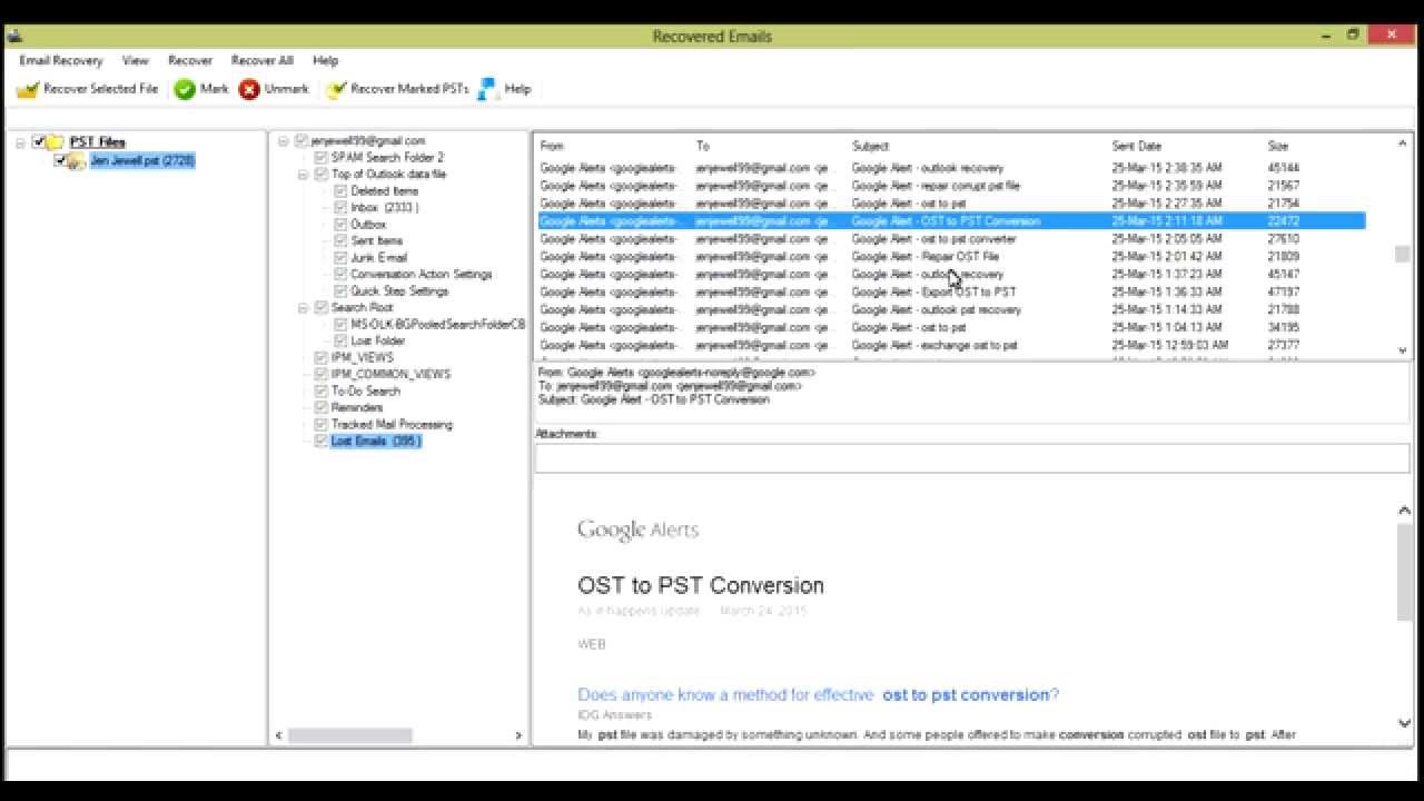 MagicSoft Outlook Recovery for Repair PST File