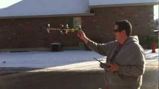 SK450 Quadcopter Flight with KK2 board with hard landing