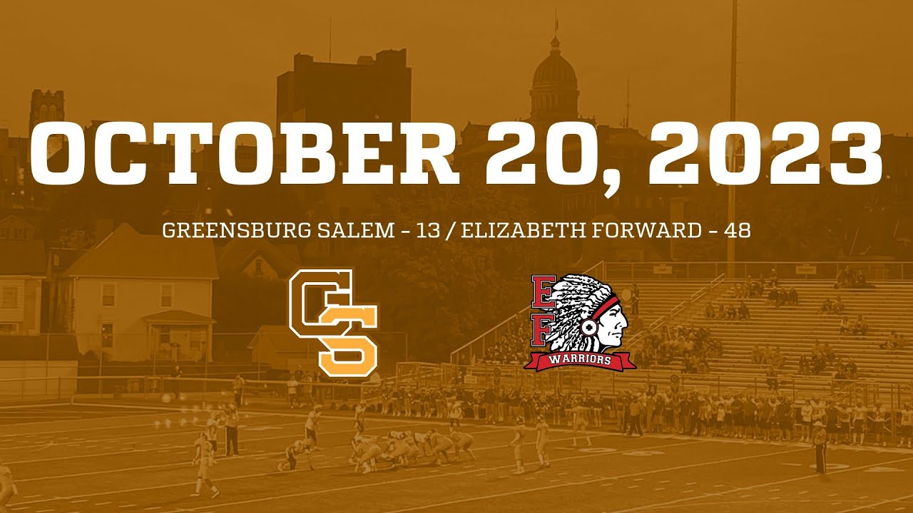 Greensburg Salem (white) at  Elizabeth Forward (black) - October 20, 2023