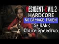 Resident Evil 2 Remake - Claire A No Damage (Hardcore) S+ Rank Speedrun