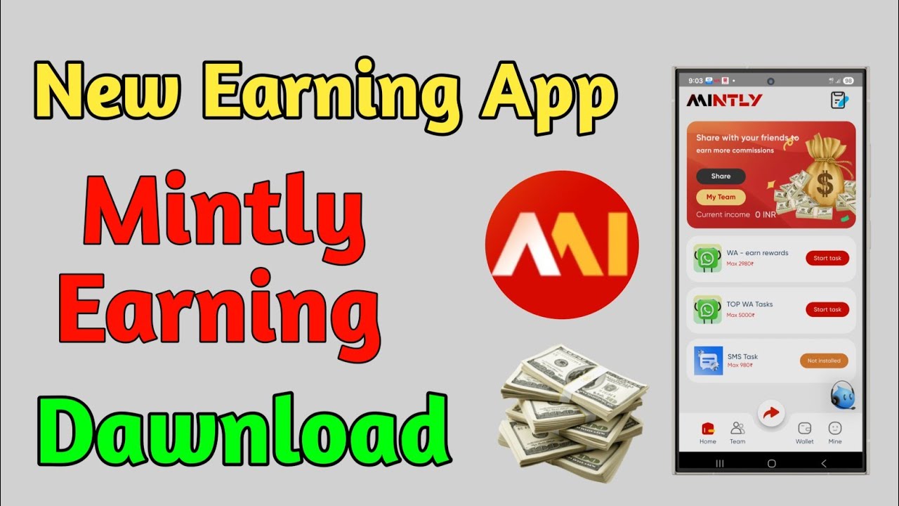 New Earning App Se Kamao Money,Mintly New Earning App,Mintly App Se kamai Karoge Free Me 