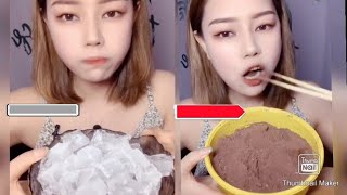 Ice Cubes Eating By Sun Girlwhite And Coco Ice