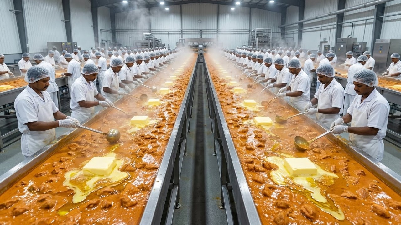 Inside a Giant Butter Chicken Factory | Unbelievable Food Production