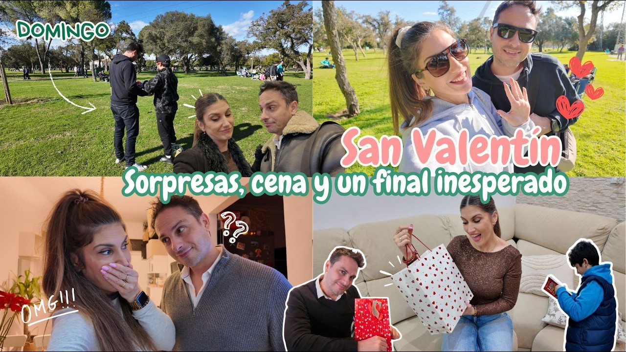 San Valentín ❤️ SORPRESA: Cena y un FINAL INESPERADO | Vlog familiar: Alegría y Buenas Vibras.