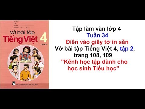Video Tập làm văn lớp 4 - Tuần 34 - Vở bài tập tiếng việt 4... - YouTube