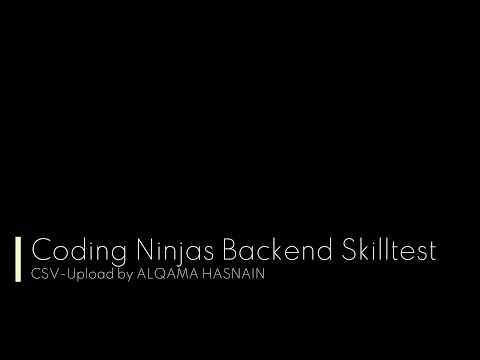 Coding Ninjas CSV-Upload
