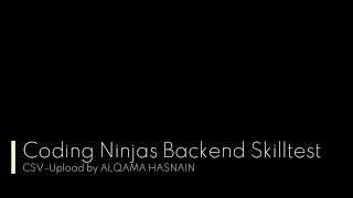 Coding Ninjas CSV-Upload