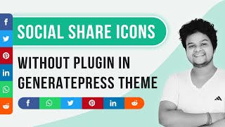 How To Add Social Share Buttons Without Plugin In GeneratePress Premium Theme | Hindi 2021 screenshot 4