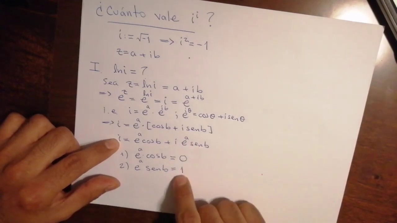 ¿Cuánto vale i^i? YouTube