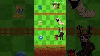 Yatta & Jellybell Unleash Fire, Ice, Lightning vs Sprunki, Hungry Worm & The Deer #shorts