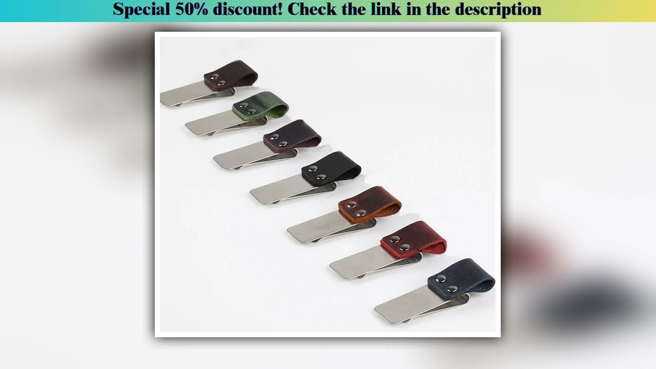 Discount Moterm Metal Leather Pen holder Brass and Stainless steel Pencil clip for Genuine Leather n