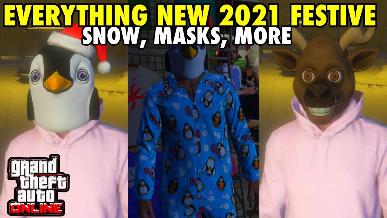 Everything New In The Christmas Festive Surprise DLC Update 2021 - Christmas Masks, Clothing, Cars