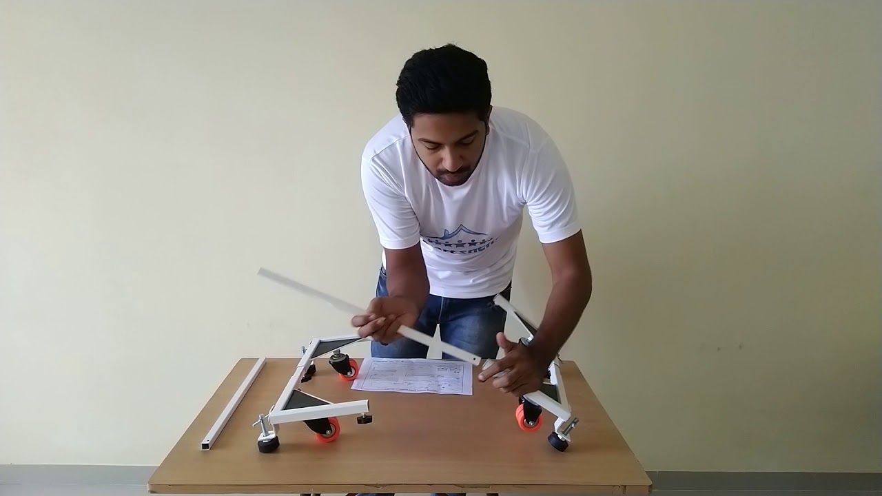 Smart Shelter Washing machine refrigerator trolley with heavy duty Orange wheel