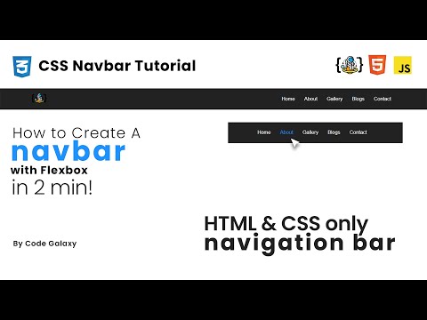 How to create a navbar in 2 minutes | Navbar CSS Tutorial | HTML CSS | CSS Flexbox